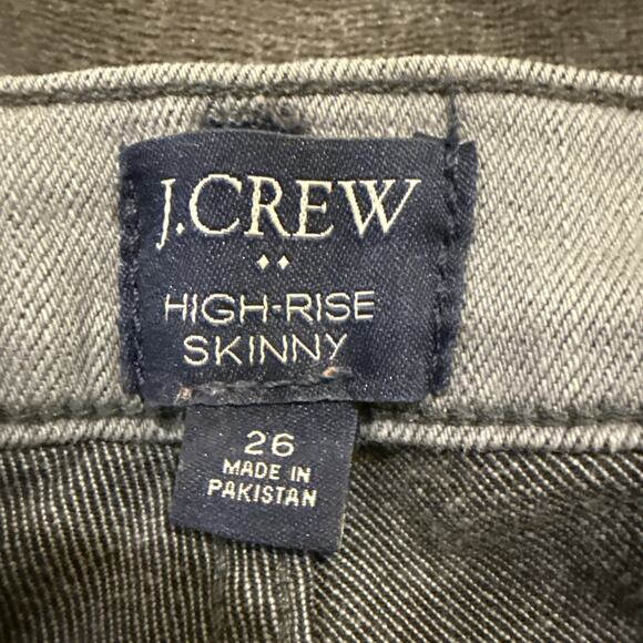 J. Crew Women's High Rise Skinny Jeans Stretch Denim Light Gray Size 26 - Picture 8 of 14
